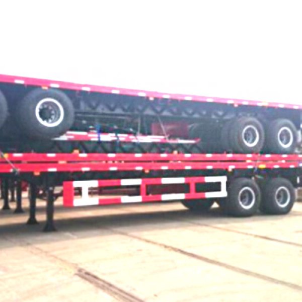 2 Axles Flatbed Semi Trailer