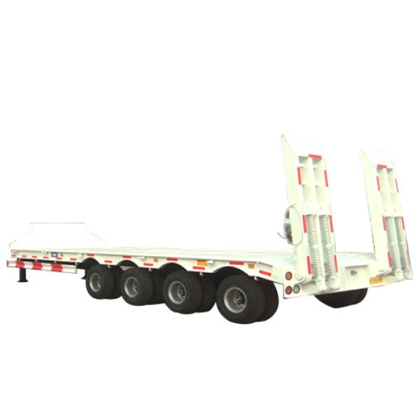 4 axles lowbed semi trailer