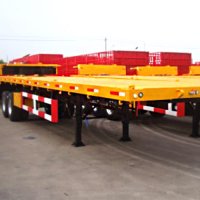 2 Axles Flatbed Semi Trailer