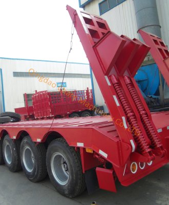 100ton Loading 4axles Low Loader/ Lowbed Semi Trailer/Trailer Truck