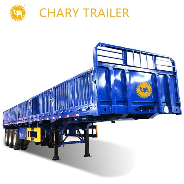 3 Axles Drop Side Semi Trailer