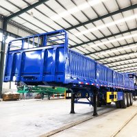 3 Axles Drop Side Semi Trailer