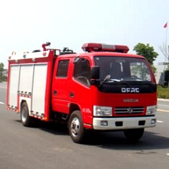 Water tank fire truck