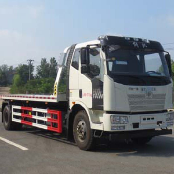 FAW flatbed one-to-two tow truck