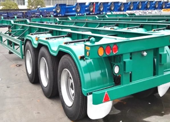 3-Axle 20ft or 40ft Container Transport Skeleton Semi Trailer
