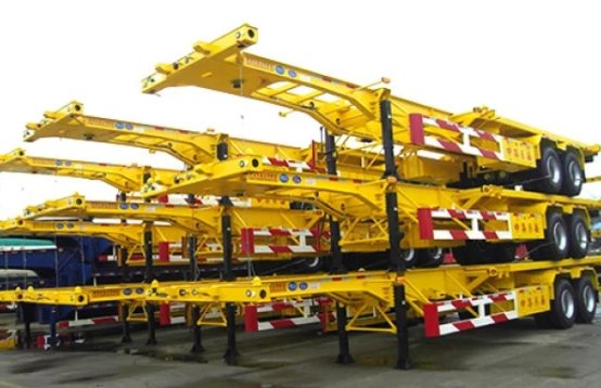 The 3 Axles 40ft Container Transport Skeleton Semi Trailer