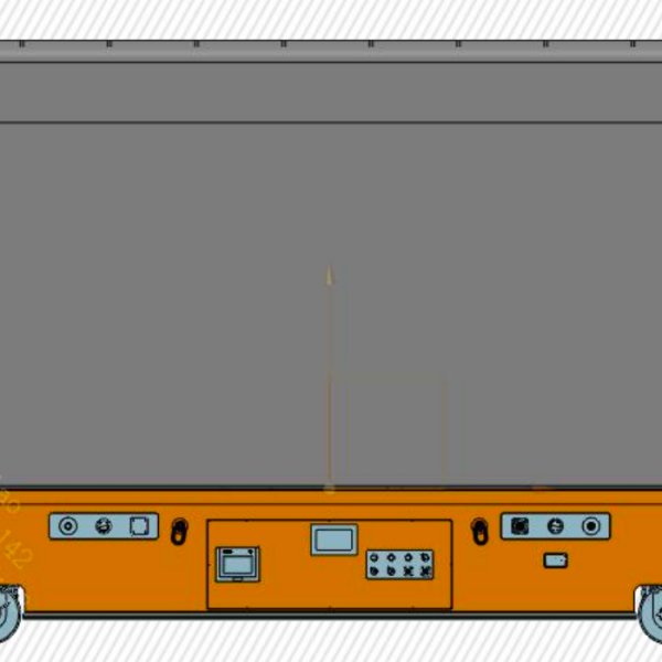 1 Ton Explosion-Proof AGV| Laser-Guided Flatbed with Automatic Rain Cover