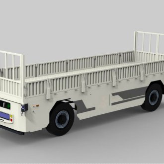40 Ton High-Speed Flatbed AGV | GNSS+IMU Guided Heavy-Duty Automated Guided Vehicle with Railings
