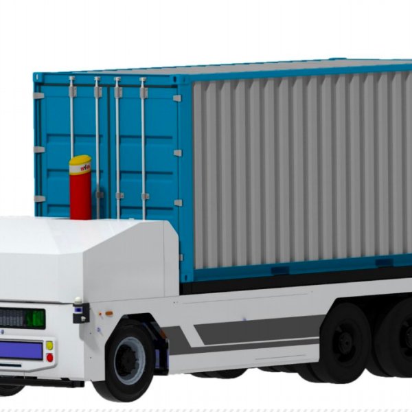 40 Ton High-Speed Containerized AGV | GNSS+IMU Guided Self-Dumping Automated Guided Vehicle