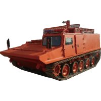 Old Model Tracked Water Cannon Fire Truck | All-Terrain Crawler Wildfire Suppression Vehicle