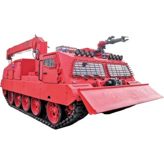 High Protection Tracked Urban Special Fire Truck | Armored All-Terrain Fire Rescue Vehicle With Bulldozer & Crane