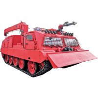 High Protection Tracked Urban Special Fire Truck | Armored All-Terrain Fire Rescue Vehicle With Bulldozer & Crane