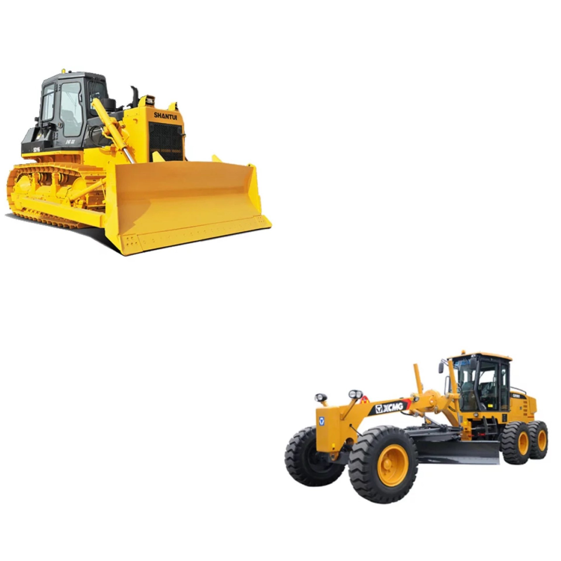 Bulldozers and motor graders for heavy-duty construction projects