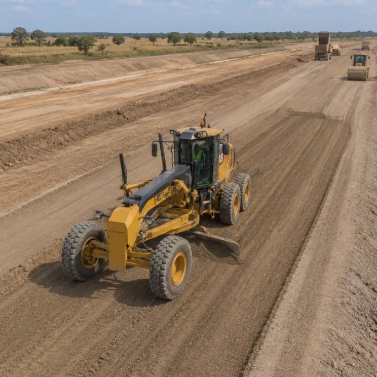 Bulldozers and motor graders for efficient earthmoving and road construction