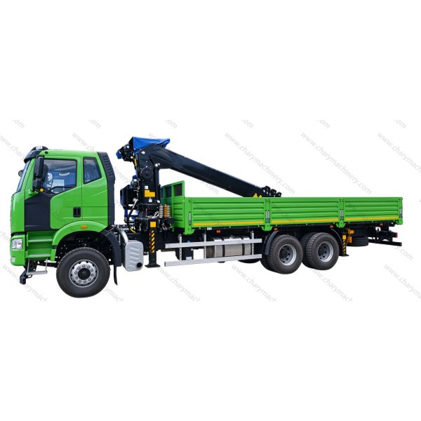 FAW J6P 6X4 10-12 Ton Truck Mounted Crane Hydraulic Straight Boom