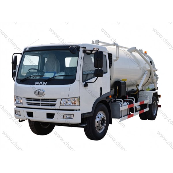 FAW J5K 4X2 10-12m³ Vacuum Sewage Suction Tank Truck