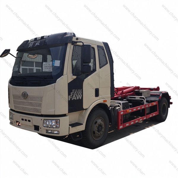 FAW J6P 4X2 Hook Arm Garbage Truck 