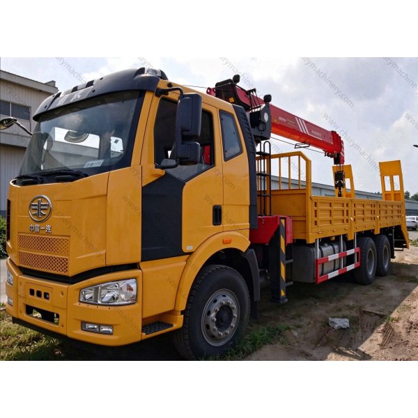 FAW J6P 6X4 350HP 12 Ton Truck Mounted Crane Boom Truck