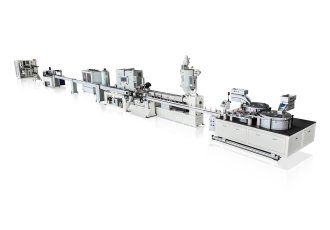 High speed internal flat dripper irrigation pipe production line