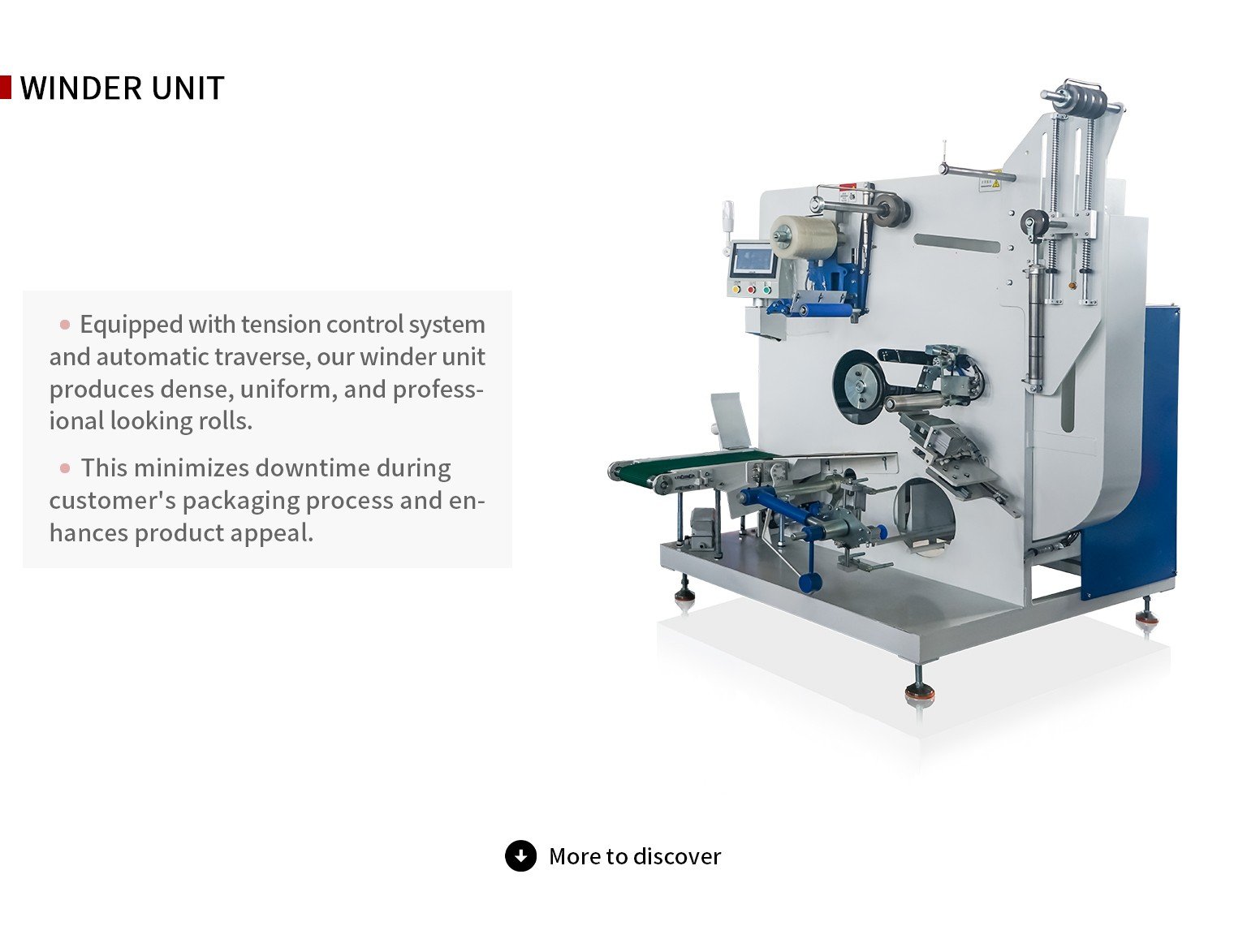 winder for PP strap band extrusion machine