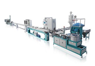 High speed cylindrical dripper irrigation pipe machine