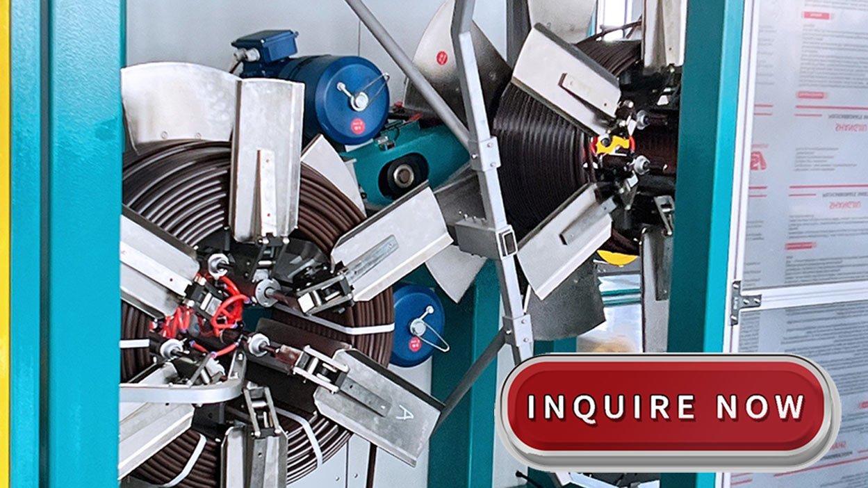 The automatic pipe winder neatly rolls up the pressure-compensated drip irrigation tapes without the need for manual labor. Get a quote now!