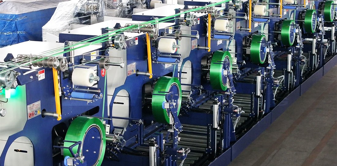 PET strap production line with fully automatic winder