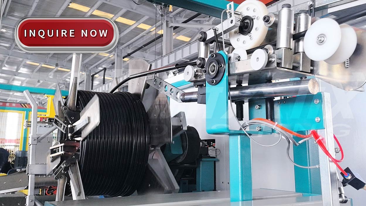 More information about the configuration of the pipe winding machine
