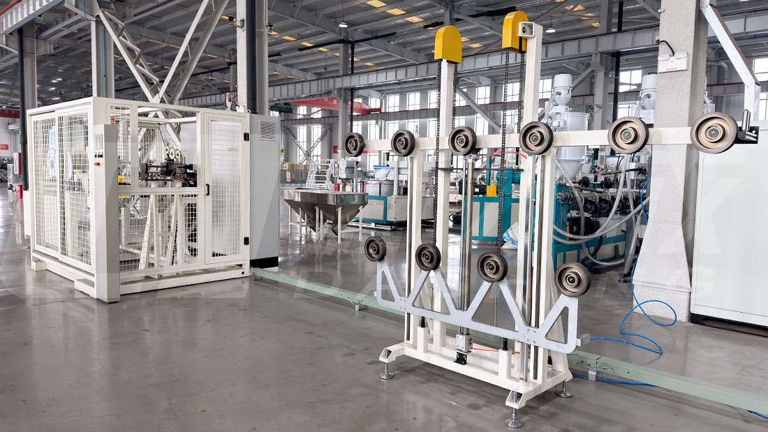 Automatic winding system for finished drip irrigation tape