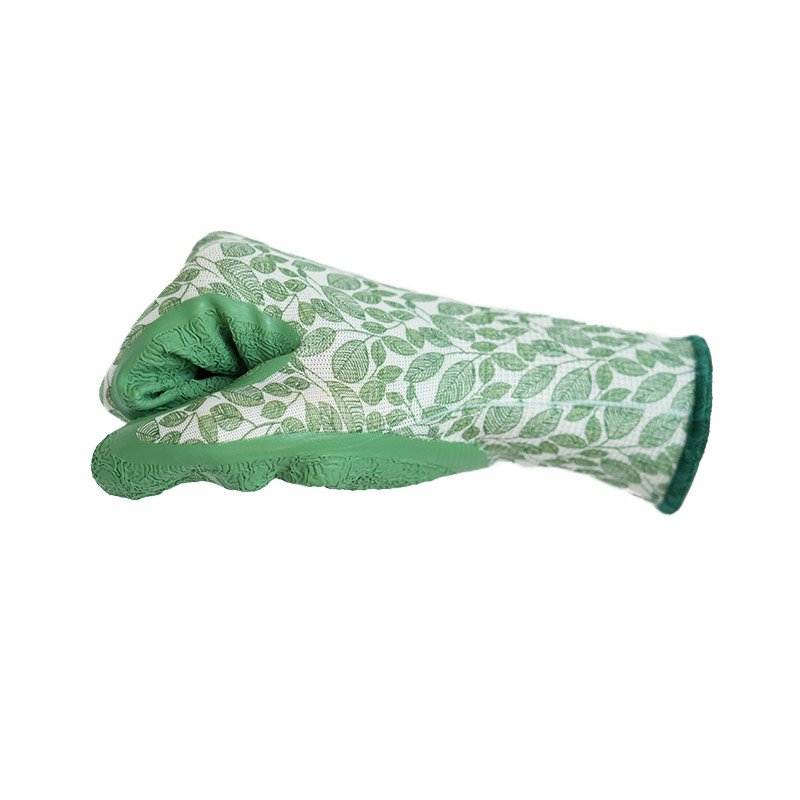 110 Comfort garden floral green prints latex crinkle work gloves-167