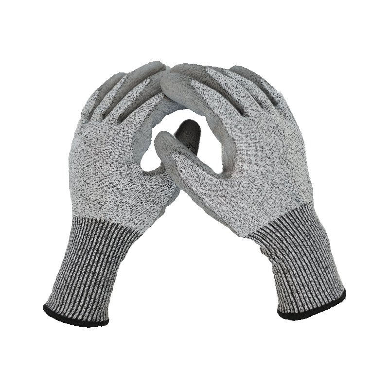 205 13G A3 HPPE Cut resistant PU COATED WORK GLOVES-318