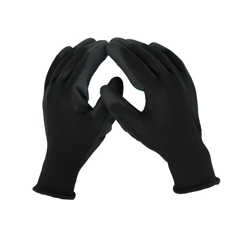 Polyester with pu coating work gloves-328