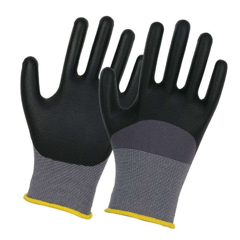  Nitrile foam 3/4 dipped oil proof gloves -427