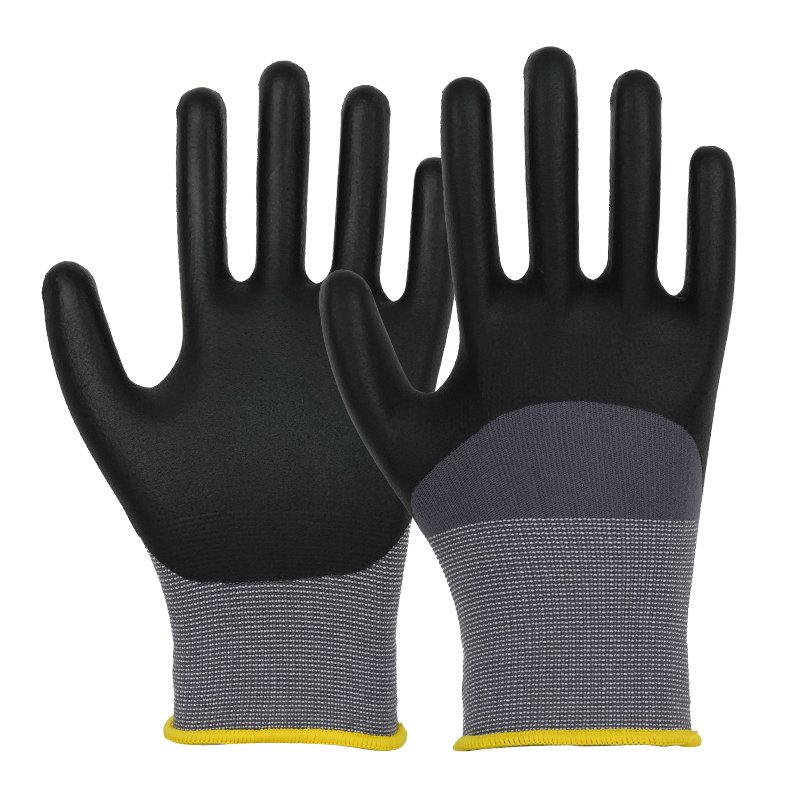  Nitrile foam 3/4 dipped oil proof gloves -428