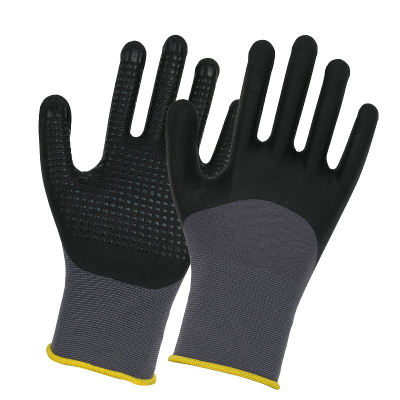 1102D-1 Dotted 3/4 dipping oil resistance glove-495