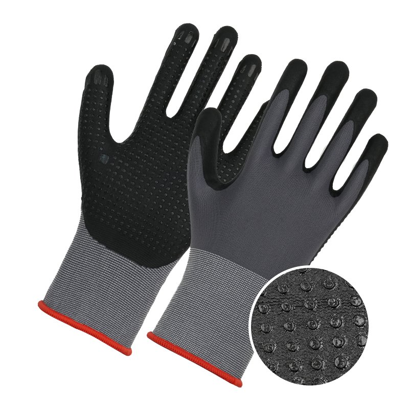 Nitrile foam with dots comfort grip ultra light work gloves -532