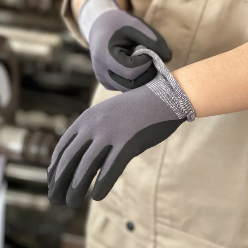 1101 Nylon Ultra light Nitrile foam dexterity construction work gloves -601