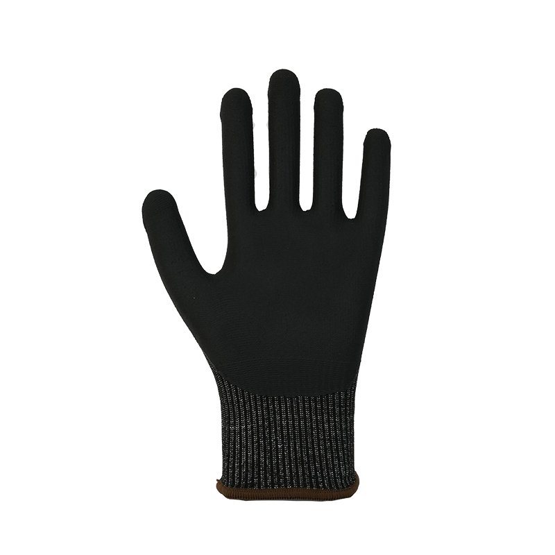 13G HPPE A5 NITRILE SANDY COATED CUT RESISTANT WORK GLOVES-617