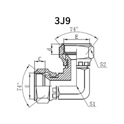 90°JIC Female