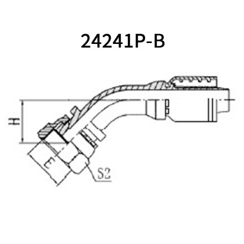 45° ORFS Female Flat Seal