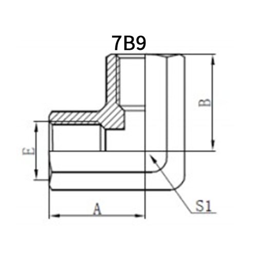 90° BSP Female