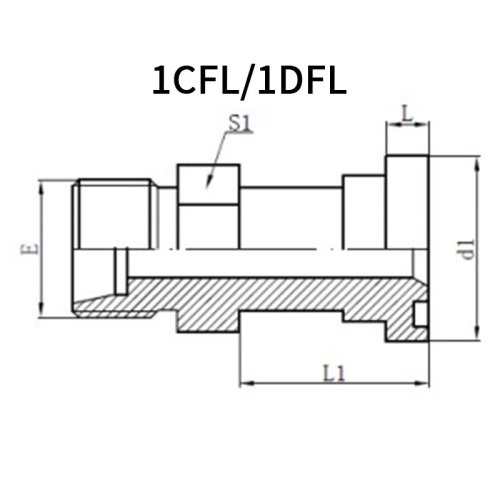 Metric Male L/H.T*Light Flange