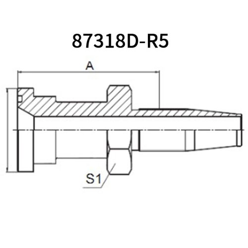 Str SAE Flange 3000psi Double Hex