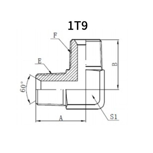 90° BSPT Male*BSPT Male