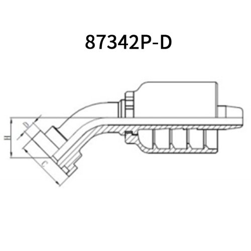 45°SAE Flange 3000psi 