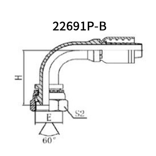 90° BSP Female  60° cone