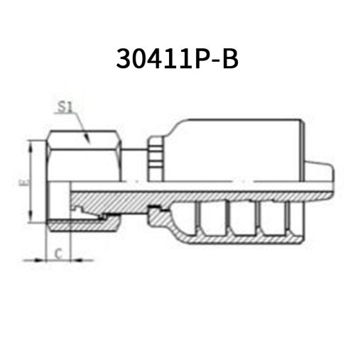 Metric Female 24° cone L.T.  