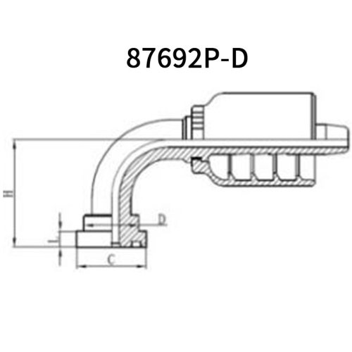 90°SAE Flange 6000psi