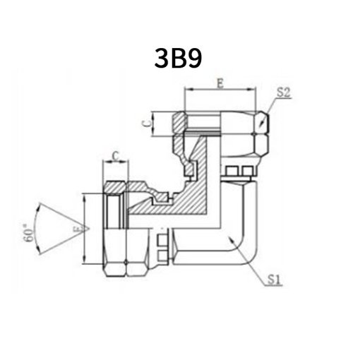 90°BSP Female*BSP Female