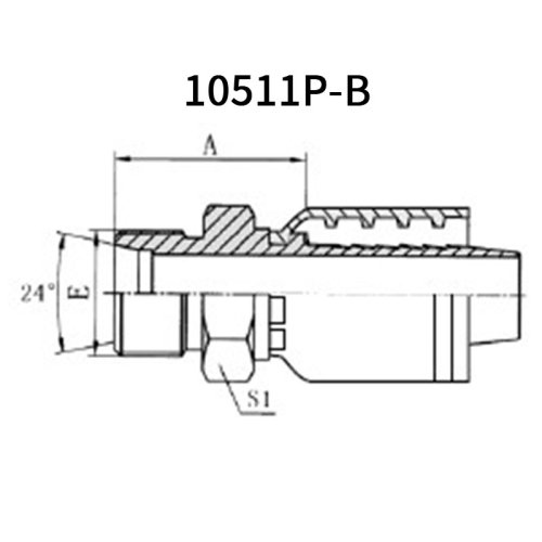 Metric Male 24° cone H.T.